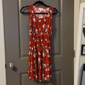Red Floral Sun Dress